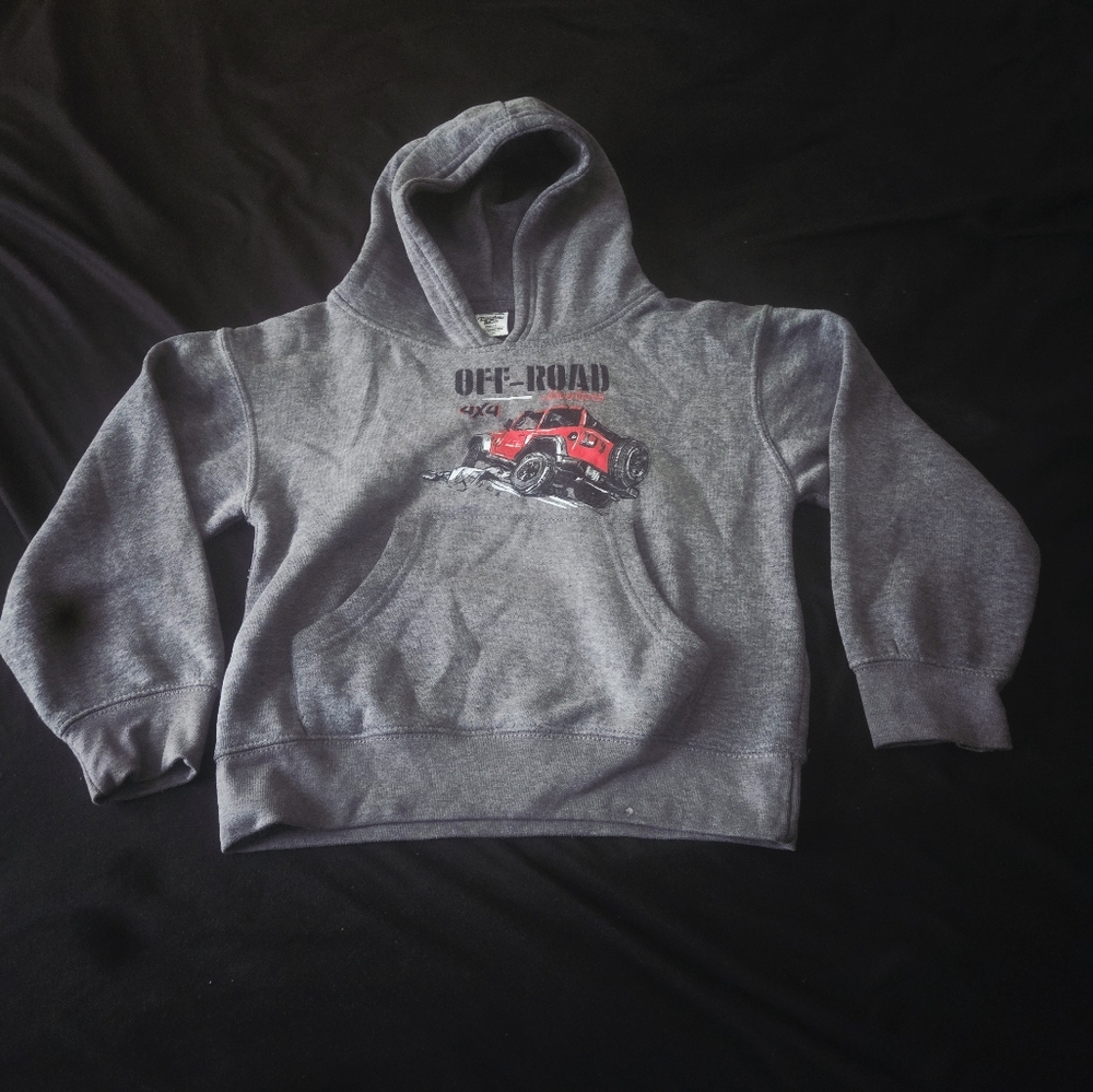 Gray Off Road Kids Hoodie (Small)